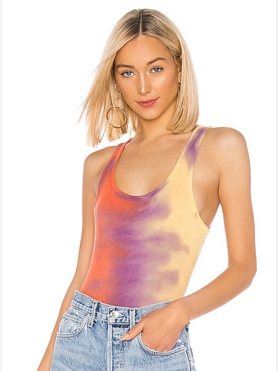 Agolde Tops - NWT AGOLDE Ribbed Tie-Dye Bodysuit in the Trip colorway